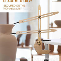 陶艺工具拉坯定位器统一作品高度多功能修坯利坯辅助神器 陶艺工具