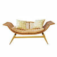 Single Sofa Chair with Armrests Woven Supportrest Armchair Contemporary Aesthetic Ergonomic Shape for Balcony, Living Room