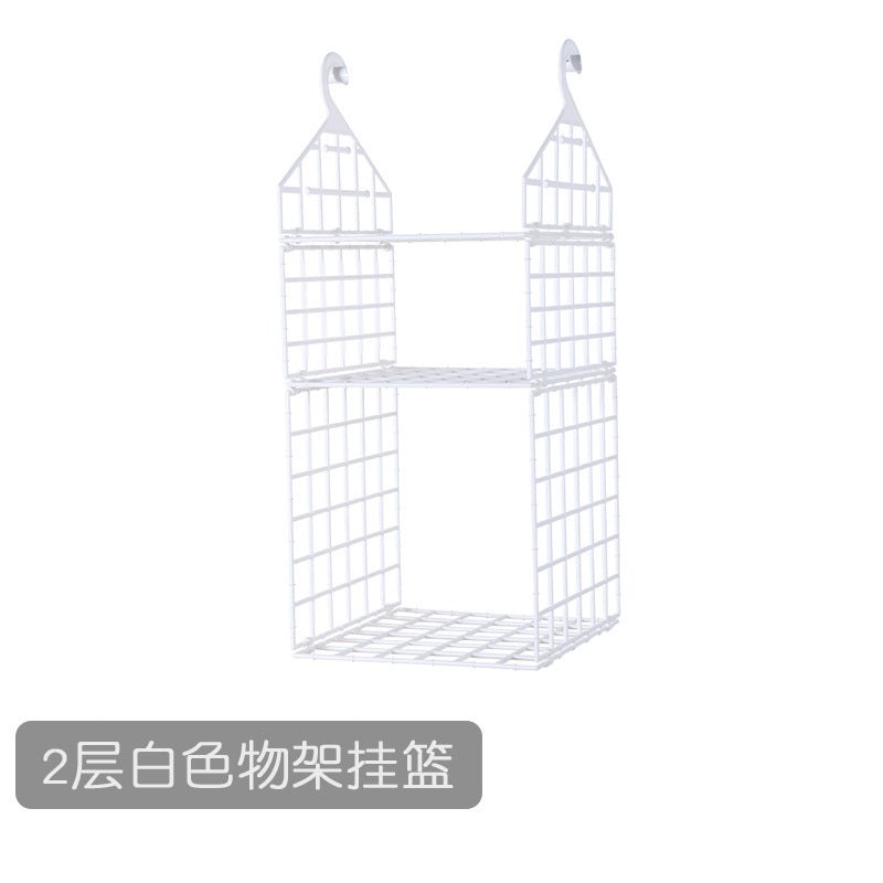 衣柜省空间分层包包收纳架多层衣物整理架晾晒架衣橱PP挂篮置物架 2层灰色 2层