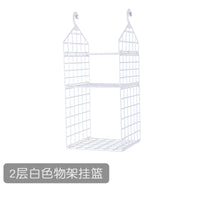 衣柜省空间分层包包收纳架多层衣物整理架晾晒架衣橱PP挂篮置物架 2层灰色 2层