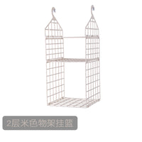衣柜省空间分层包包收纳架多层衣物整理架晾晒架衣橱PP挂篮置物架 2层灰色 2层