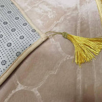 Muslim Prayer Mat Foldable Islamic Prayer Carpet Embossed Pattern for Mosque