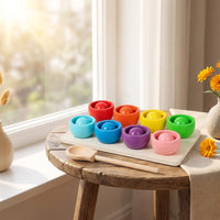 Child-Centered Color Matching Toy with Cups Cognitive Color Sorting Balls Educational Balls in Cups Interactive for Preschoolers