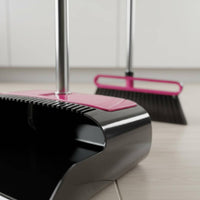 Hair Resistant Broom Set Rubber Lip Broom and Dustpan Set Floor Sweep Kit