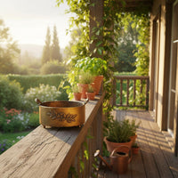 3 Pieces Antique Flower Pot Set Double Handle Embossed Pot Garden Decor for Balcony