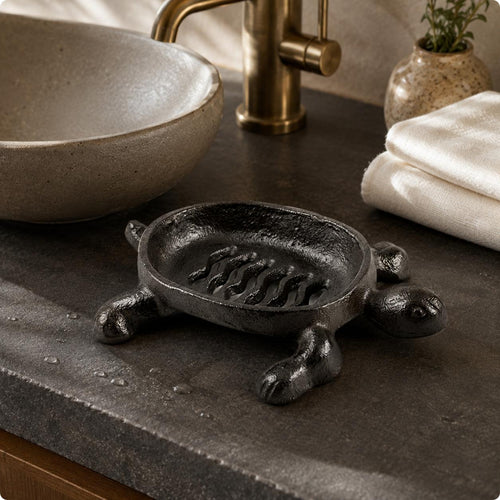 Aquatic Soap Dish Retro Cast Iron Soap Tray Sturdy Duty for Salon, Hotel