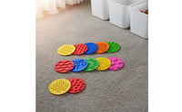 10 Pieces Touch-Sensitive Discs Set Versatile Play Textured Sensory Discs Non-Slip Textured Sensory Circle for Kids, Young Children, Kindergarten