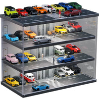 1:64 Scale Car Model Parking Lot Storage Display Cabinet for Tomica Toy Cars