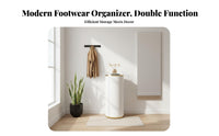 Cylindrical Shoe Rack Rotating Shoe Cabinet Vertical Shoe Storage Tower Spinning Shoe Tower Steel Construction Modern Minimalist Home Suitable for Entryway Hallway Apartment