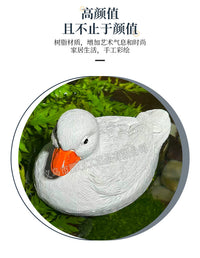 树脂仿真浮水鸭摆件花园庭院水池水缸水槽漂浮造景柯尔鸭装饰品.