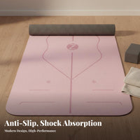 Shock-Absorbing Fitness Mat High Rebound Non-Slip Fitness Mat Double-Sided Texture for Professionals, Beginners, Home Gym, Stretching