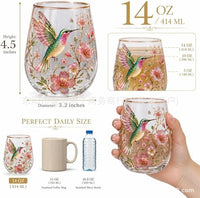 跨境新品Hummingbird Joy Tea Cup 蜂鸟晨喜茶杯家居亚克力工艺品
