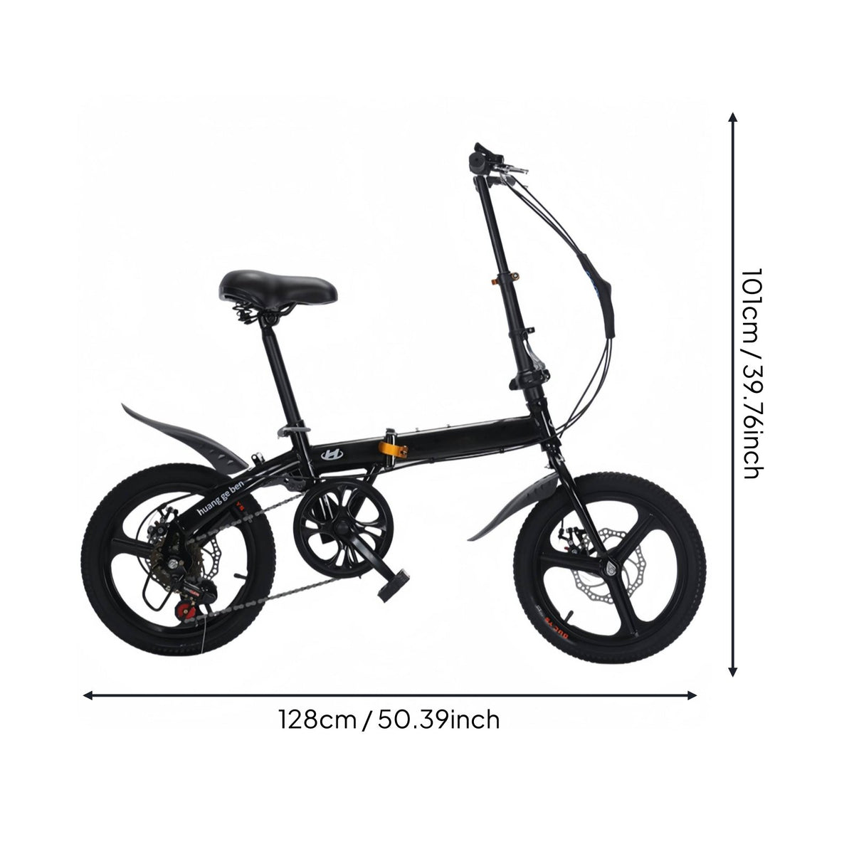 Mini Folding Bike Disc Brakes Folding Cycle Variable Speed for Commuting, Kids