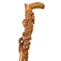 Wenge Wood Cane with Ebony Peach Design
