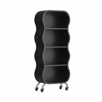 5-Tier Rolling Organizer On Wheels Wavy 4-Tier Rolling Shelf Space-Saving Versatile for Children, kid's Room, Bedroom, Classroom