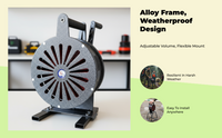 Metal hand crank emergency alarm
