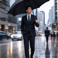 Water-Repellent Umbrella with Fiberglass Frame Automatic Open Large Windproof Umbrella Sturdy Huge for Golfers, Commuters, Daily Commute