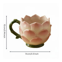 Hand-Painted Flower Mug Giftable Decorative Blossom Cup