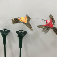Solar Powered Hummingbird Garden Ornament with Fluttering Wings