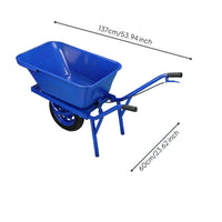 Wheelbarrow High Capacity Single Wheel Wheelbarrow Utility Cart for Farmers, Workers, Farm, Orchard