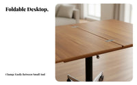 C-Shaped Rolling Table Foldable for Storage Living Room Furniture Easy to Move