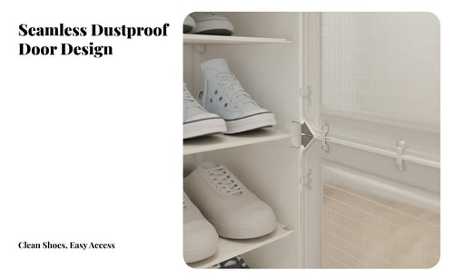 Space-Saving Narrow Shoe Cabinet Easy to Assemble Multi-Tier Shoe Shelf Sturdy Home Furniture Strong Load-Bearing for Apartment Dwellers, Homeowners, Families, Hallway, Small Areas, Closet, Bedroom