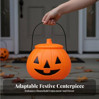 Trick-or-Treat container Pumpkin Design pumpkin face'-Lantern container With Handle for children