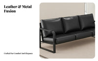 Modern design Metal Frame Sofa and Table dense foam Foam pad Office Furniture Ergonomic Support Reception Seating Breathable Upholstery for Business Owners, Interior Designers, Homeowners, Waiting Room