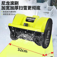 电动锂电手推式抛雪机小型道路清雪神器扫雪机道路大棚除雪机河北