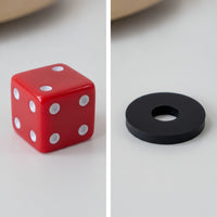 Dice Cymbal Nut with Felt Washer Threaded Cymbal Topper Compact Hardware for Drummers, Practice Setup