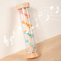 Develops Fine Movement Skills Wooden Rainstick Shaker Lightweight Rain Sound Tube Easy Grip Child-Centered Rainmaker Instrument Polished Rounded Corners for Babies