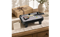 Compact Mini Tabletop Billiard Table Felt Play Surface Tabletop Pool Table Rounded Pockets Toy Sport Textured Exterior