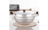 Aluminum Steamer Pot with Insert Uncoated Round Bottom Stockpot Large Capacity Kitchen Cookware For