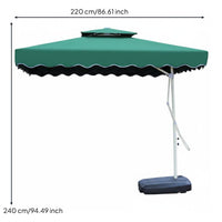 Heavy Duty Easy Open Lever Large Patio Umbrella Waterproof Square Garden Parasol for Homeowners, Business Owners, Backyard, Poolside, Balcony