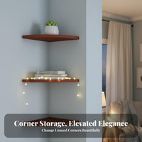 Fan-Shaped Corner Shelf toolwithout cost installation surfaceMounted Rack for Living Room