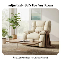 Reclining Armchair Fully Reclinable Rotating Recliner Rocking Function Adjustable Recline for Adults, Living Room, Bedroom