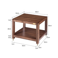 2 Pieces Floor Standing Stereo Shelf Solid Wood Audio Rack Multi-tier Component Shelf Home Theater Equipment Rack Shock Absorbing Support Suitable for Living Room Listening Room