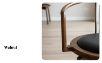 Wheeled Wooden Study Chair Curved spinerest Household Furniture for Professionals