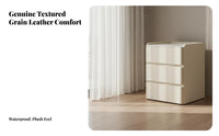 Nightstand with Drawers and Shelf Sintered Stone Top for Hallway, Students