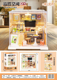 Fun DIY 3D Puzzle with Simulated Lighting for Bedroom and Study Model World Children's Toy