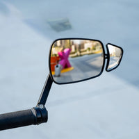 Expanded Field of View Adjustable Bike Rearview Mirror Sturdy and Long-Lasting Two-Wheeler Handlebar End Mirror for Cyclists, Commuters