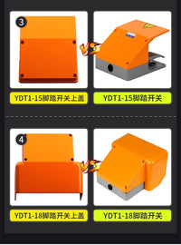 脚踏开关保护罩盖板上盖LT4冲床脚踩式脚踩开关YDT1-18/15/16铝壳