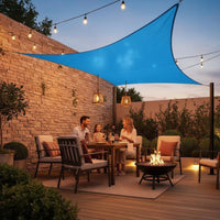 Foldable Triangle Sun Shade Sail Long-Lasting Triangular Garden Awning Tear-Resistant Garden Sun Sail High-Density Material for Swimming Pool, Backyard, Deck, Camping