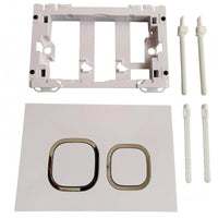 Concealed Cistern Flush Panel White Bathroom Accessory with Cutouts