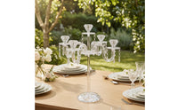 Candelabra with Crystal Pendants Decorative Candle Holder with Crystal Pendants Luxurious Decor for Wedding Planners, Party Hosts