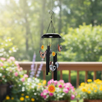 Metal Rooster Wind Chime Melodious Sound Chicken Wind Chime for Patio, Porch