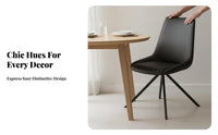 Upholstered rotating Armchair Cushioned Seat Dining Seating Modern Design space-saving for Homeowners, Office Workers