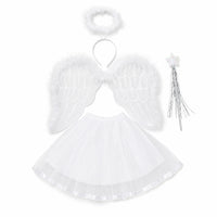 4 Pieces Angel Wings Circlet Headband and Wand Set Comfortable for Toddlers