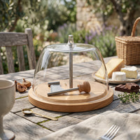 Cheese with Dome Clear Cheese Board with Dome Stable for Hosts