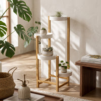 Plant Stand with Trays Staggered Rack Modern for Small Areas, Balcony